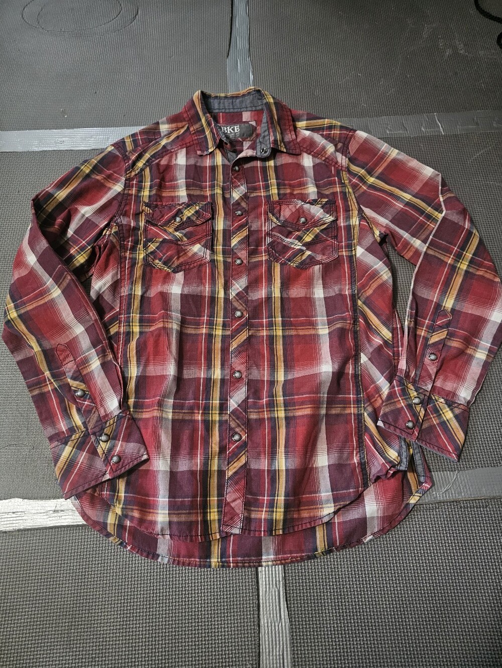 Bke Red Plaid Shirt